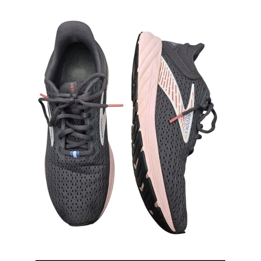 Brooks Anthem 6 Womens 9.5 Gray Pink Running Walking Shoes 1204031B028 Comfort